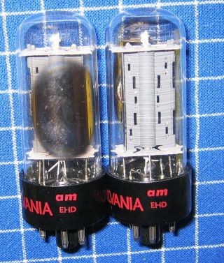 Matched Pair NOS Sylvania 6AU4GTA Rectifier Vacuum Tubes For Marantz Model 2 2