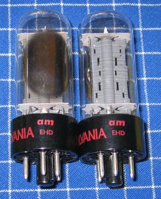 Matched Pair NOS Sylvania 6AU4GTA Rectifier Vacuum Tubes For Marantz Model 2 3