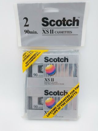 Pack Of 2 Scotch Xs Ii 90 Minute Blank Audio Cassettes - &,  3m