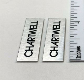 Chartwell LS - 3/5A Speaker Grill Badge Logo Silver Custom Made Aluminum Rogers 3