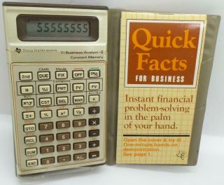 Texas Instruments Ti Business Analyst - Ii 2 Constant Memory Calculator Vintage