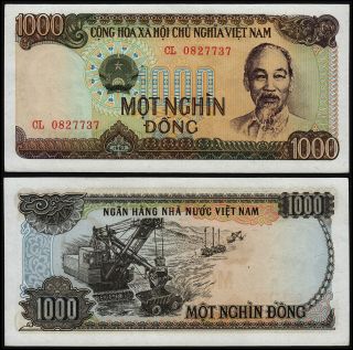 Vietnam 1000 Dong (p102a) 1987 Unc