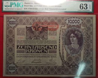 1918 (nd 1919) Austria,  Austro - Hungarian Bank 10,  000 Kronen Note