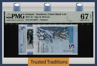 Tt Pk Unl 2018 Ireland Northern Ulster Bank Ltd.  5 Pounds Pmg 67 Epq Gem