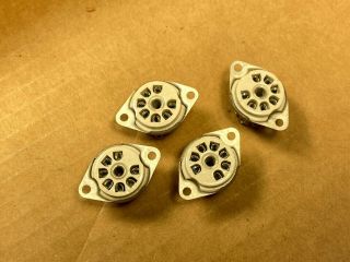 4 Nos 7 - Pin Ceramic Cinch Vacuum Tube Sockets For 6au6 Etc (qty Available)