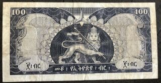 ETHIOPIA 100 DOLLARS 1966 P 29.  Haile Selassie King 2