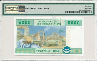 Banque Centrale Central African States/Chad 5000 Francs 2002 PMG 67EPQ 3