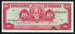 Nicaragua 1968,  10 Cordobas,  P117,  Unc