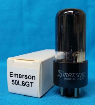1 - Emerson 50l6gt Vacuum Tube Black Glass