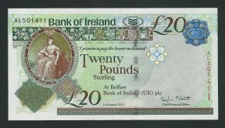 Ireland 20 Pounds 2013 Bank Of Ireland Unc