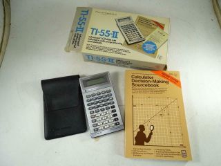 Vintage Texas Instrument Ti - 55 - Ii Advanced Slide Rule Calculator Computer Retro