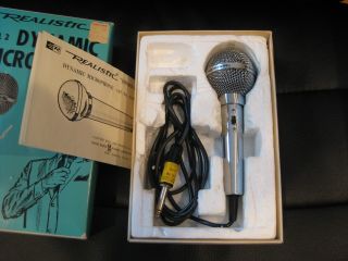 Vintage Realistic Highball 2 Dynamic Microphone Tandy Corp Japan