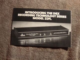 1970s Dbx Recording Technology Model 224 5 Page Flyer Brochure