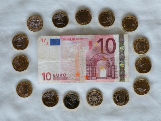 25 Euros Coin And Currency,  Pocket Change For Your European Trip