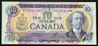 1971 Bank Of Canada $10 Ten Dollar Banknote - Eet Prefix - Crisp Uncirculated