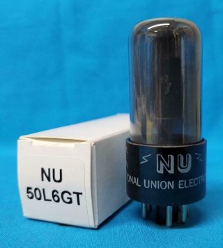 1 - Nu National Union 50l6gt Vacuum Tube Gray Glass