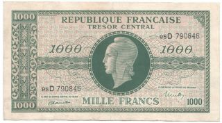 France 1000 Francs 1944 P - 107