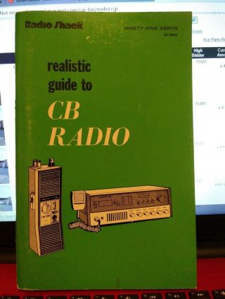 1976 Realistic Guide To Cb Radio Book,  Radio Shack,  By David Hicks,  62 - 2044