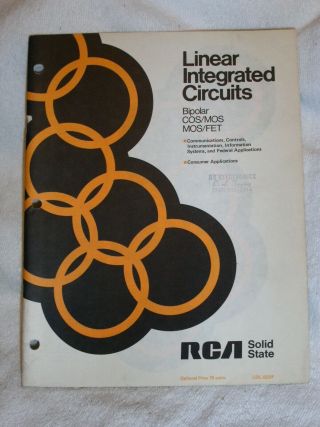 Rca Cdl - 820f Linear Integrated Circuits - Bipolar,  Cos/mos,  Mos/fet Guide Book