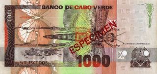 Cape Verde 1000 " Specimen " Escudos From 1989,  P60s,  Unc