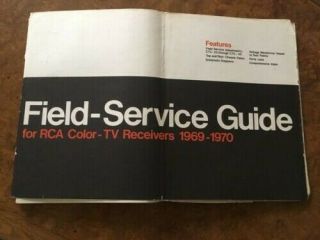 Vintage Rca Color Tv Receivers Field - Service Guide Vol.  3 (1969 - 70) Softcover