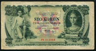 Czechoslovakia 100 Korun 1931,  Pick: 23,  Vf