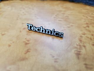 Vintage Technics Silver Metal Nameplate Badge Logo For Technics Turntable