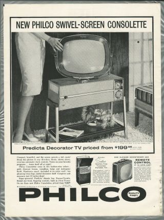 1959 Philco Predicta Tv Advertisement,  Cool Futuristic Tv Set