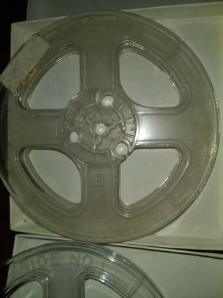 2 EMPTY Vintage BURGESS 141 magnetic PRO REEL to REEL Recording Tapes 5 