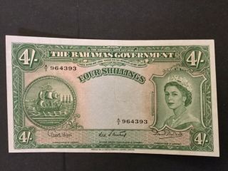 1936 The Bahamas Government $4 Shillings.