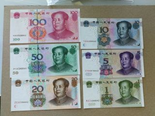Same Last 4 Serial Number China 2005 100 50 20 10 5 1 Yuan Unc