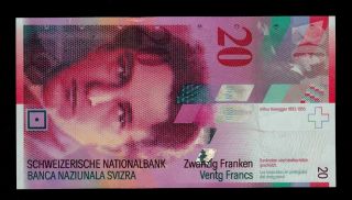 Switzerland 20 Franken 2008 Pick 69e Unc.
