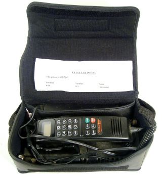 Vintage Motorola Cellular One Bag Cellular Phone Power On