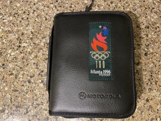 Vintage Motorola 1996 Atlanta Olympic Games Flip Phone W/case & Extra Battery