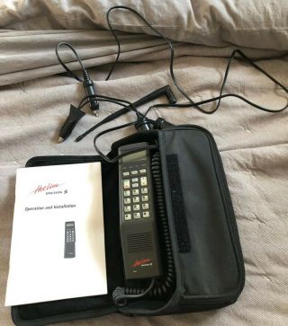 Vintage Ericsson Hotline 2112 Mobile Car Phone Cell Retro Carrying Case Chargers