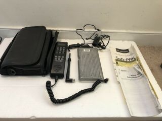 Vintage 90s Motorola Cellular One Bag Phone Mobile W/ Manuals