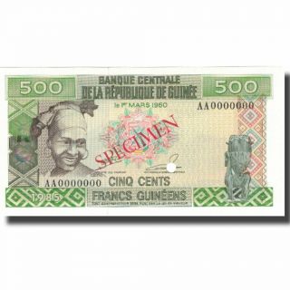 [ 804450] Banknote,  Guinea,  500 Francs,  1960,  1960 - 03 - 01,  Specimen,  Km:14s,  Unc