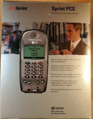 Kyocera Smartphone Palm Powered Qcp - 6035 Cdma Flip Phone Cell G4