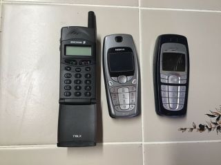 Vintage Cell Phones Nokia X2 And An Ericsson