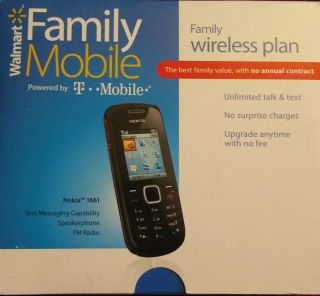 Nokia 1661 - Black (family Mobile) Cellular Phone - Box