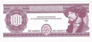 Switzerland Test Note 1983 De La Rue Giori S.  A.  Hungarian Banknote 100 Unc 32953