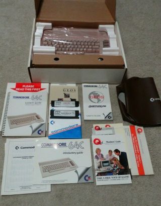 Commodore 64c Personal Computer With Geos - Good