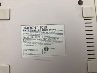 COMMODORE AMIGA 1010 3.  5 INCH EXTERNAL DISK DRIVE FLOPPY 3