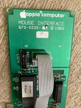 Apple II Mouse M0100 and Interface Card 670 - 0030 - C Computer 3