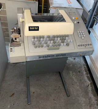 Teletype 33 Asr Telex Twx Machine W/ Bell System 101c Data Set Western Union