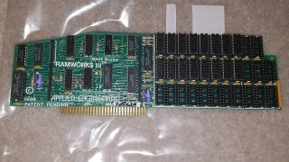 Vintage Ramworks Iii 3 Appl.  Eng.  Apple Ii 1986 Memory Card Board Guarantee 174