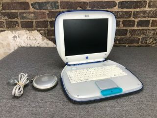 Apple Ibook G3 Clamshell Laptop Computer Os 9.  2.  2 64mb Ram 10gb Hdd With Power