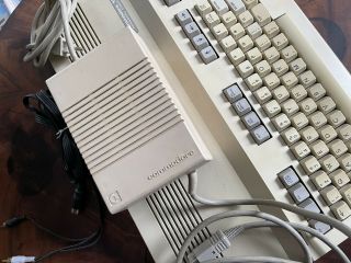 Vintage Commodore 128 Computer Model C128 with Power supply and video cable 6