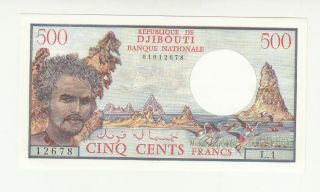 Djibouti 500 Francs 1979 Aunc/unc P36a @