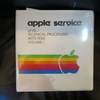 Apple Service: Level 1 Technical Procedures - Vol 1; 3 - Ring Binder; 072 - 0062; 1983